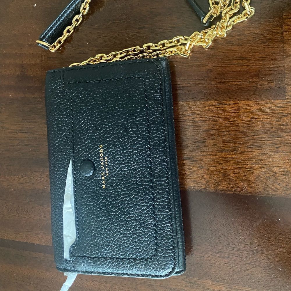 Marc Jacobs Leather Wallet On Chain Crossbody Bag